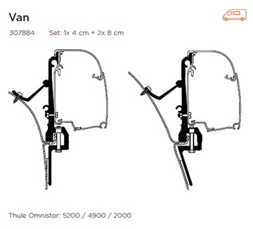 Thule Omnistor 4200 Universal Van Awning Adapter