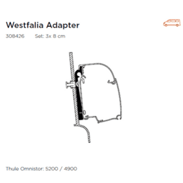 Thule Omnistor 4200 Awning Adapter for Westfalia Conversions