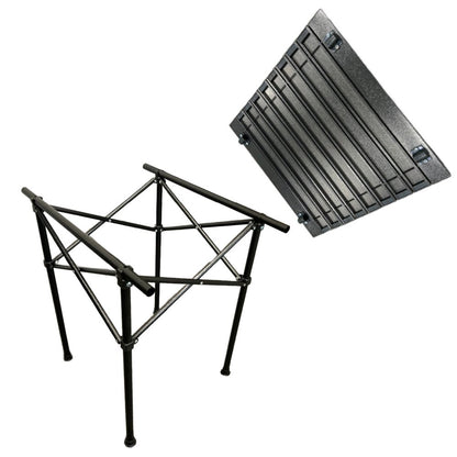 Royal Leisure Compact Aluminium Camping Table – Folding Slat Top Table