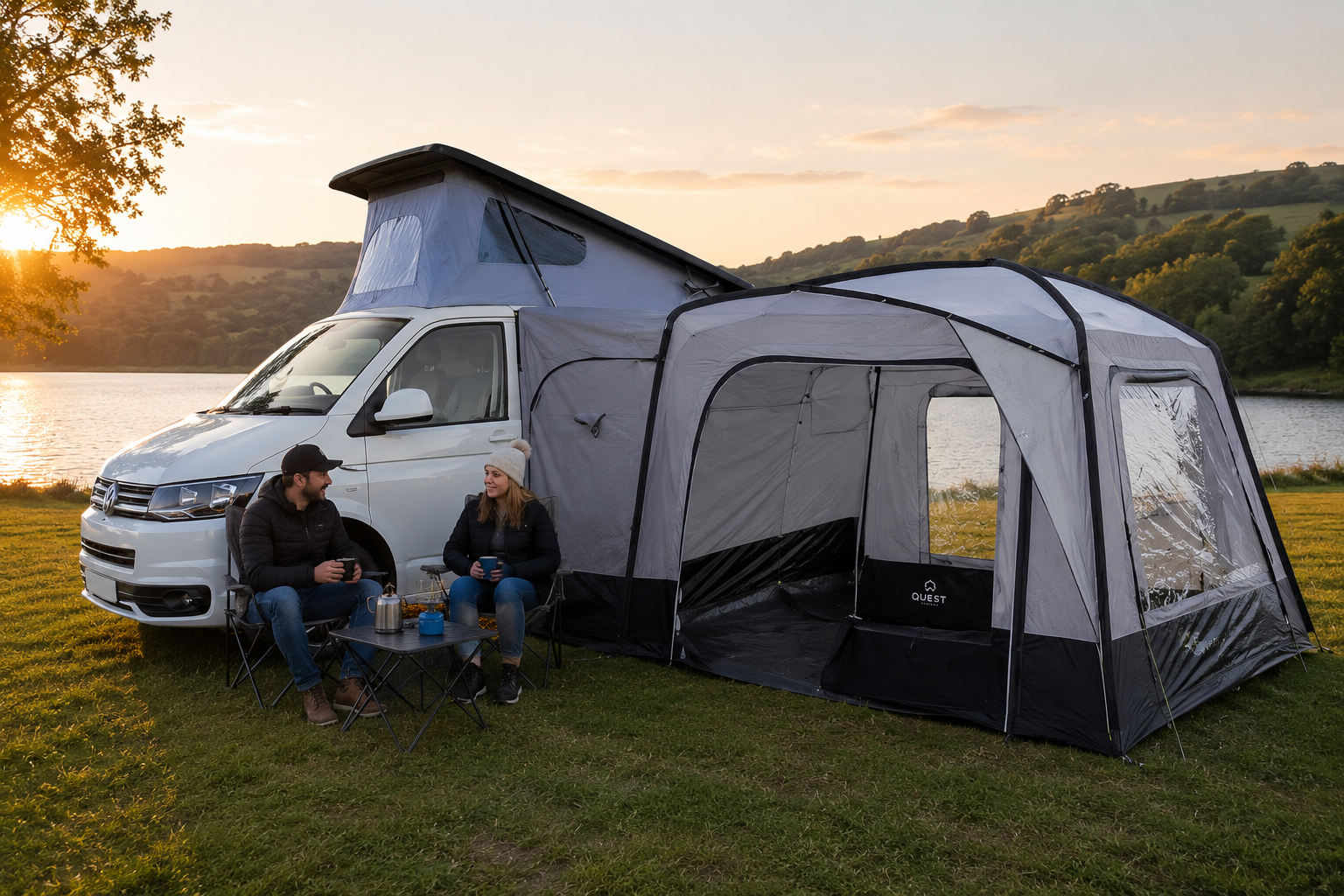Eagle poled drive away awning low for campervan touring