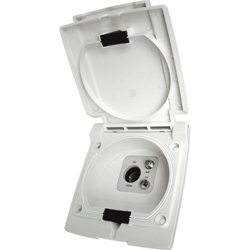 Bullfinch Satellite TV 12V Outlet White Relive Campers LTD