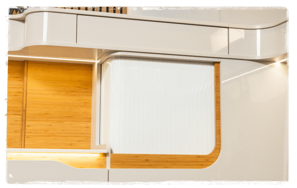 Dirty Rock Dallas fitted campervan kitchen