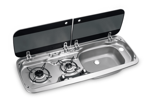 DOMETIC 9222  Sink+Hob  (left or right hand), PIEZO IGNITE
