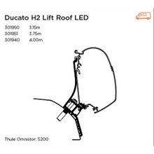 Thule Omnistor 5200 Full-Length Awning Adapter for Ducato H2 Lift Roof