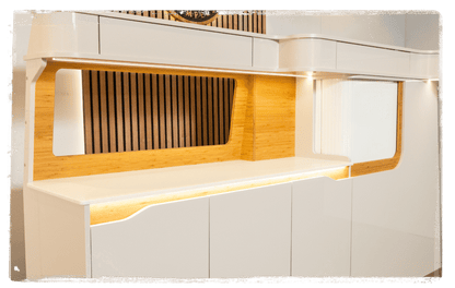 Dirty Rock Dallas kitchen in gloss cashmere