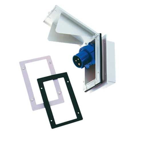 16A Flush Mounted Mains Hook Up Inlet White Or Black