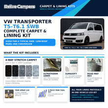 VW Transporter T5–T6.1 SWB Carpet & Lining Kit