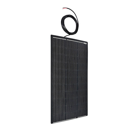 100W Semi-Flexi Solar Panel Black Rear Exit Cable Relive Campers and Conversions