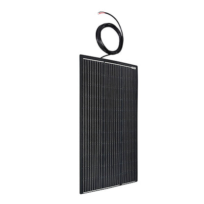 100W Semi-Flexi Solar Panel Black Rear Exit Cable Relive Campers and Conversions
