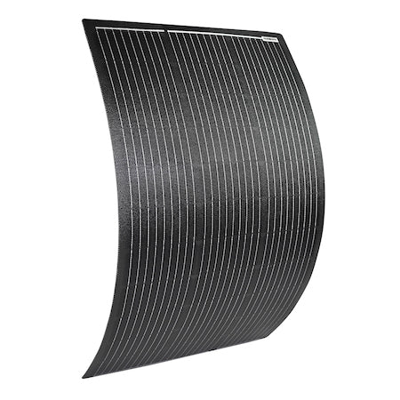 100W Semi-Flexi Solar Panel Black Rear Exit Cable Relive Campers and Conversions