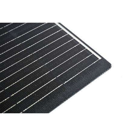 100W Semi-Flexi Solar Panel Black Rear Exit Cable Relive Campers and Conversions