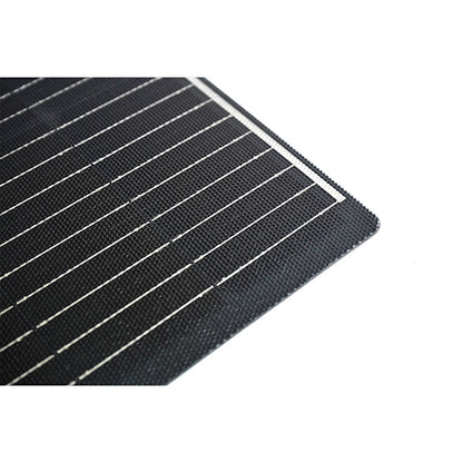 100W Semi-Flexi Solar Panel Black Rear Exit Cable Relive Campers and Conversions