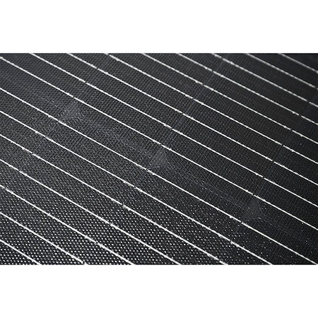 100W Semi-Flexi Solar Panel Black Rear Exit Cable Relive Campers and Conversions