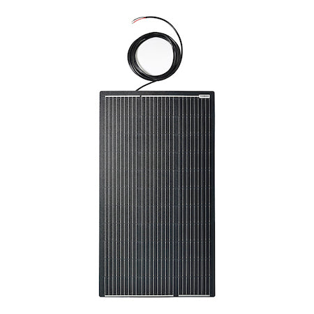 100W Semi-Flexi Solar Panel Black Rear Exit Cable Relive Campers and Conversions