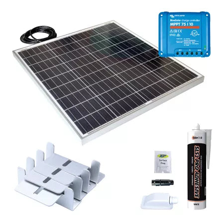100W Aluminium rigid solar panel roof kit