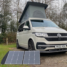 110W portable folding solar panel kit with charge controller for campervans