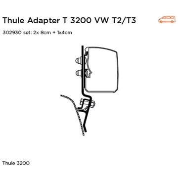 Thule Omnistor 3200 Awning Adapter for VW T2/T3