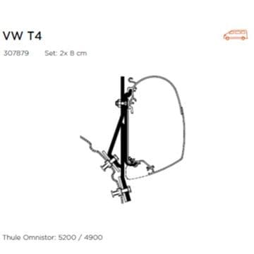 Thule Omnistor 4200 Awning Adapter for VW T4 2x80mm Bracket Set